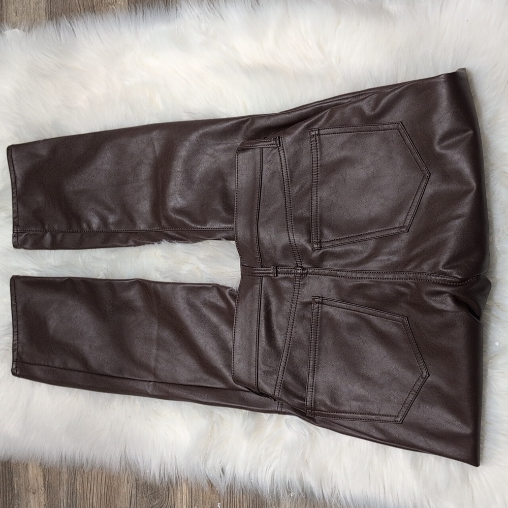 GAP Vintage Slim High Rise Faux Leather Jeans - Picture 3 of 11